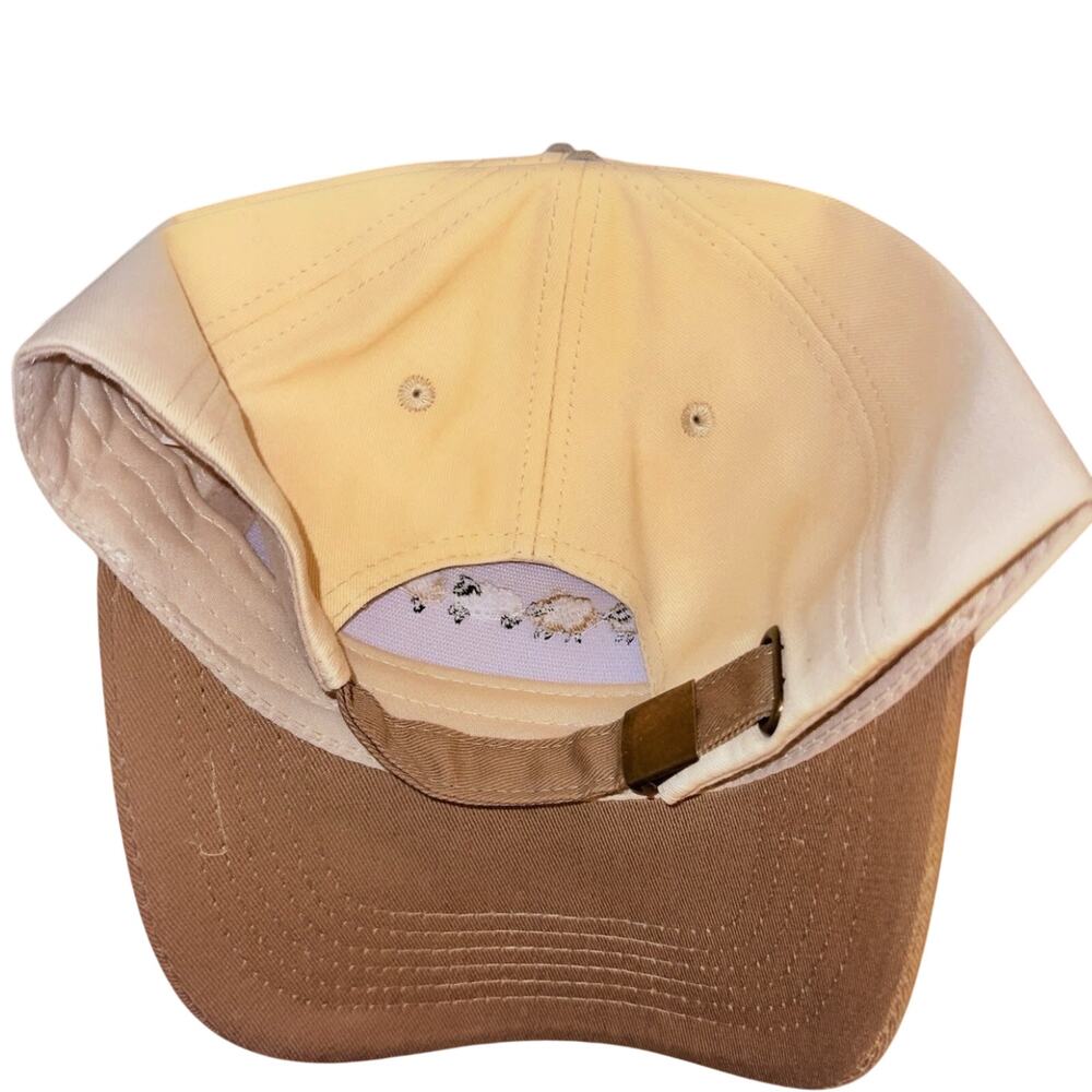 Little Lambs Baseball Cap Beige/tan Embroidered Casual Style NWOT - Picture 2 of 3